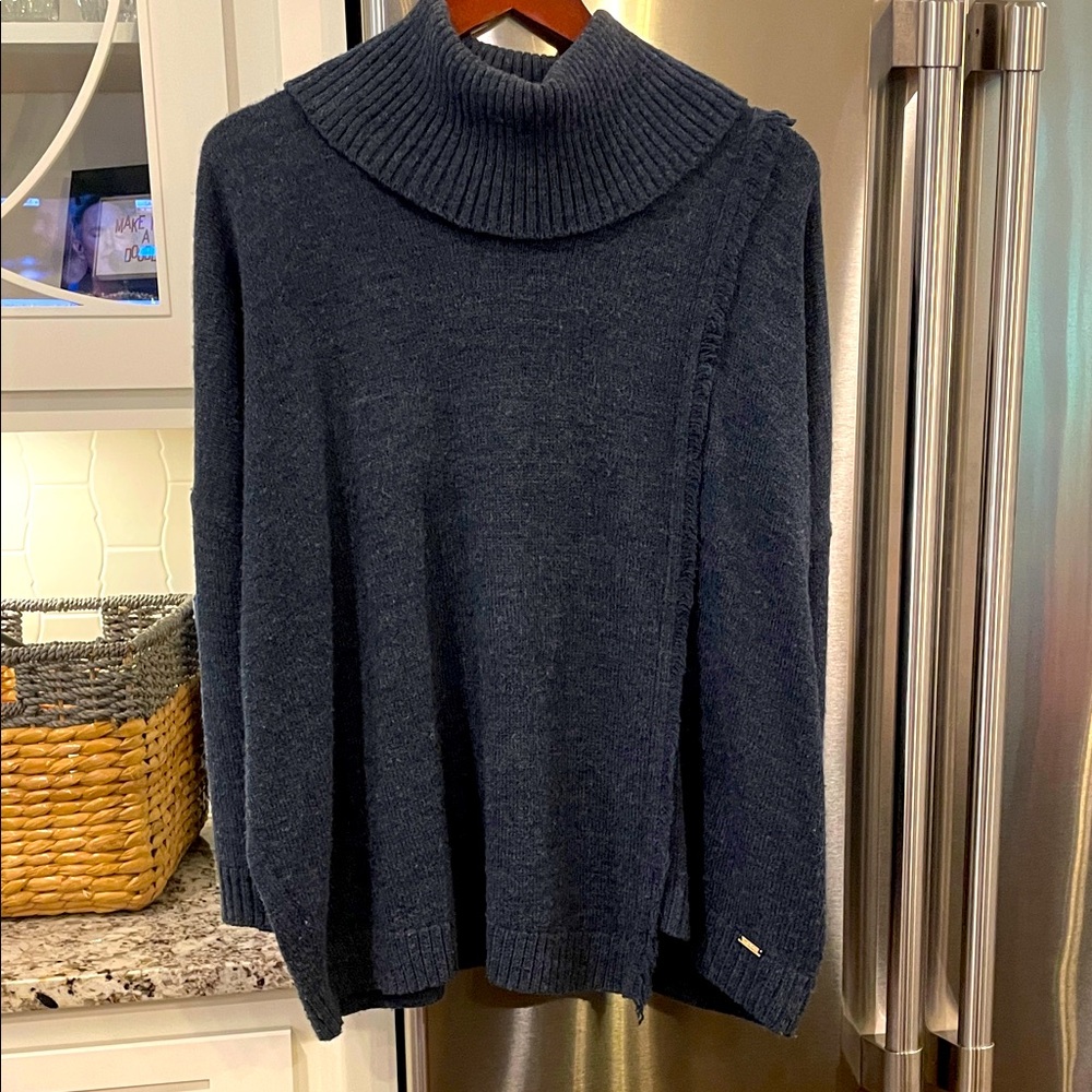 Ivanka Trump Dark Blue Cowl Neck Sweater